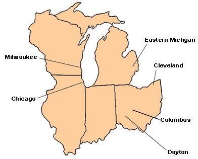 East Northcentral Map