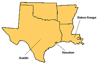 West Southcentral Map
