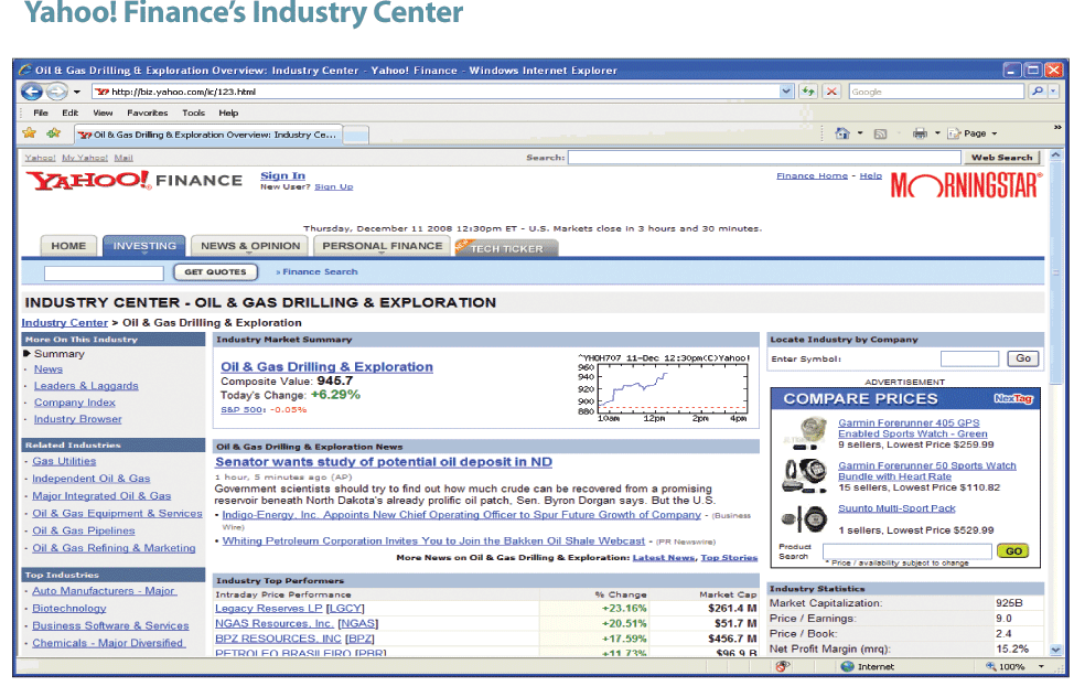 Industry and Sector Data and Statistics