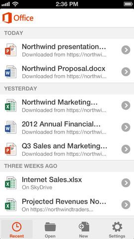 Microsoft Office Mobile for iPhone