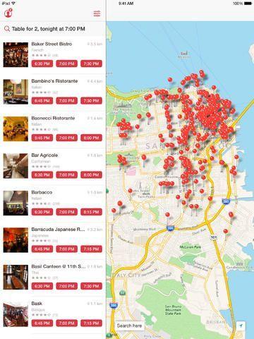 OpenTable for iPad