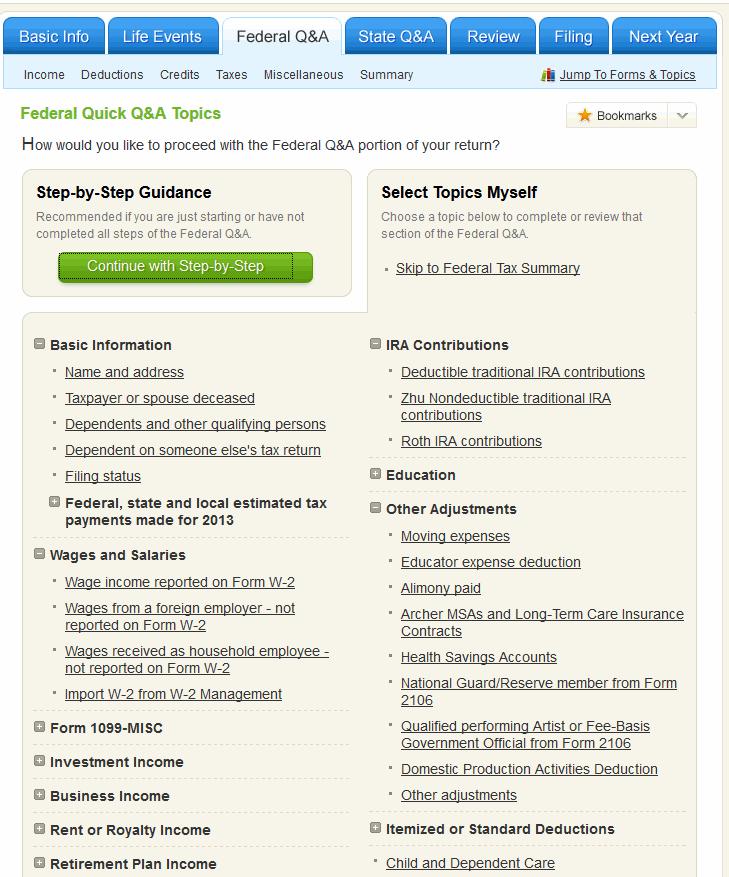 Tax ACT Federal QA