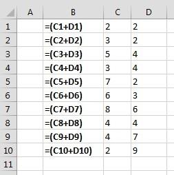 Figure 4. Copying a Formula With Relative Cell References