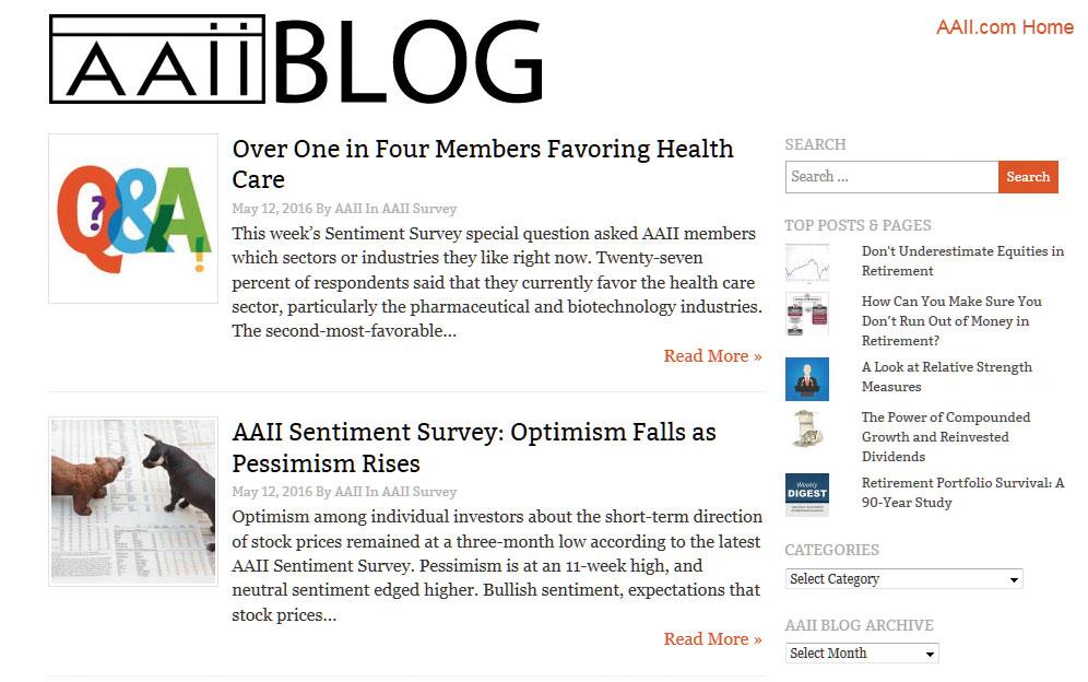 Figure 3. AAII Blog