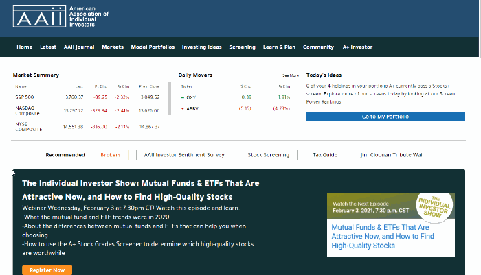 See Grades for Your Stocks