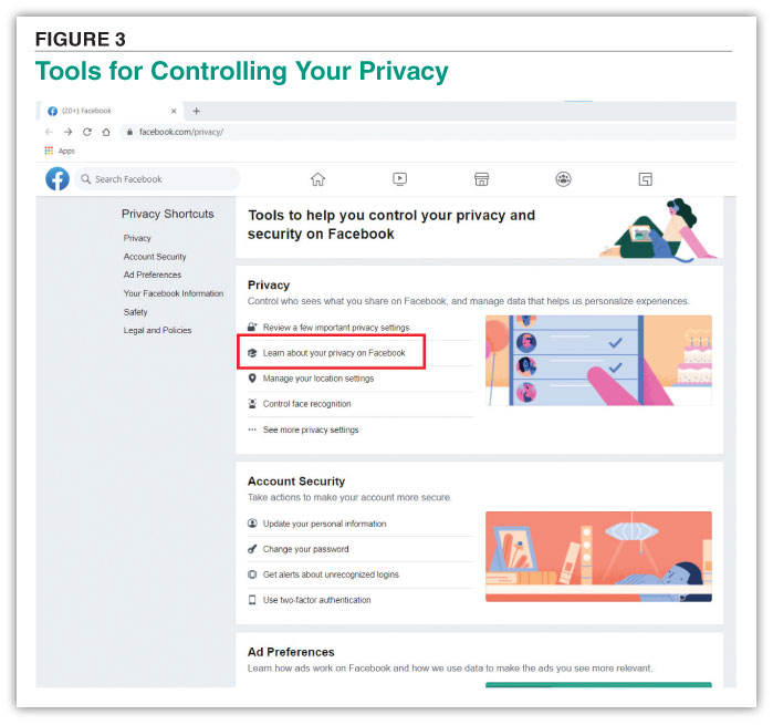 FIGURE 3 Tools for Controlling Your Privacy